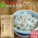 国産もち麦 400g×6袋（ 2400g ） ＜ 栄養成分分析付！無添加・遺伝子組み換えなし 送料無料 大麦β-グルカン 食物繊維が豊富 テレビ SNSで話題 ダイシモチ もちむぎ 雑穀 もち麦ごはん ほんぢ園 ＞／セ／