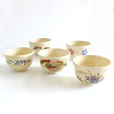 茶道具 抹茶茶碗 仁清写し おけいこ 茶碗 絵付 5客セット B 抹茶碗 抹茶椀 茶わん お稽古用 おけいこ用 練習 訳あり (x)(z)【返品交換不可】