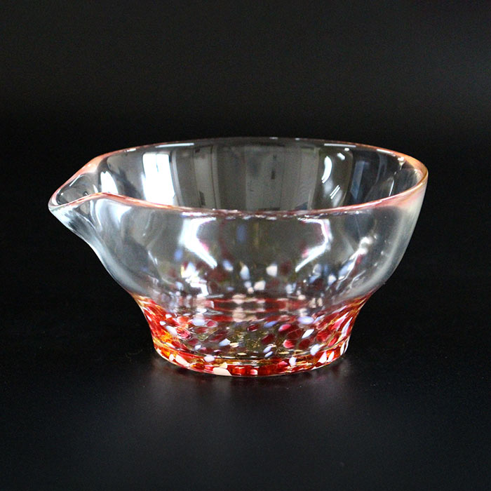 Rakuten - 茶道具 抹茶茶碗 ガラス 松ヶ岡ガラス 片口抹茶碗 すもも 硝子 義山 茶碗 日本製 国産