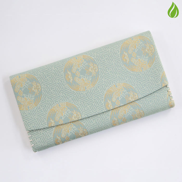 茶道具 名物裂 三ツ折（懐紙入） 紗綾形鶴丸文様 （さやがたつるまるもんよう）中川政七商店 絹 正絹 ..