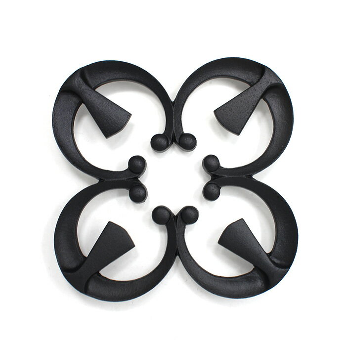 南部鉄器 瓶敷 四つ葉 トリベット 鍋敷き 釜敷 壁掛け 鉄瓶敷き 雑貨 (z)【別倉庫発送】