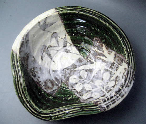 Large Bowl - 志野　織部　片口　大鉢　7寸21.5cm　　美濃焼　【土物】