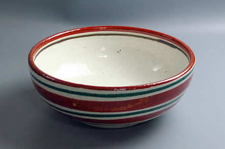 Large Bowl - 赤絵二色渦7.0寸21.7cm鉢【美濃焼】