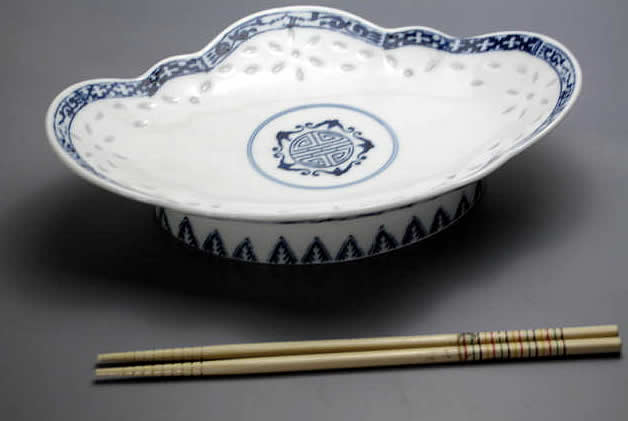 蛍透・ホタルスカシ/10吋木瓜皿25cm【美濃焼】