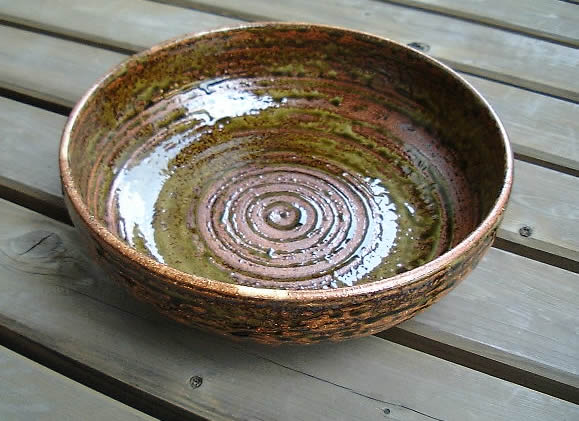 Large Bowl - 伊賀織部巻8.0寸盛鉢