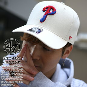 47 キャップ フィリーズ メンズ レディース 春夏秋冬用 白 MLB Phillies P ロゴ 47brand フォーティセブン 帽子 cap ぼうし 深め スナップバックキャップ おしゃれ かっこいい デニム デニムキャップ b系 ヒップホップ ファッション ストリート系 ブランド B-DIGNL19WBP-NTA