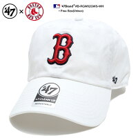 b系 ヒップホップ ストリート系 ファッション ローキャップ メンズ レディース 【B-RGW02GWS-WH】 フォーティーセブンブランド 47BRAND ボストン レッドソックス 帽子 CAP ボールキャップ MLB メジャーリーグ Bロゴ 刺繍 アメカジ スポーツ 白 正規品 ギフト