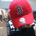 47 キャップ レッドソックス ローキャップ メンズ レディース 春夏秋冬用 赤 MLB Red Sox B ロゴ 47brand フォーティセブン MVP 帽...