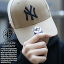 47 キャップ 47brand ニューヨーク ヤンキース 帽子 ローキャップ メンズ レディース 春夏秋冬用 カーキ MLB NY ロゴ フォーティセブン MV...