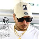 47 キャップ カージナルス メンズ レディース 春夏秋冬用 ベージュ MLB 鳥 ロゴ 47brand フォーティセブン 帽子 cap ローキャップ 浅め ベ...