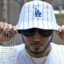 ドジャース 公式 LA ハット キャップ 白 コーデ 47 バケットハット バケハ 帽子 hat メンズ MLB Dodgers ロゴ 47brand フォーテ...