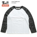 セブンユニオン 7UNION ロンT ロングスリーブTシャツ 長袖 メンズ レディース 白黒 L XL 2L LL 大きいサイズ b系 ヒップホップ ストリート系 ファッション ブランド 服 かっこいい おしゃれ ノート柄 ラグランスリーブ バイカラー リリック帳 シンプル アメカジ IFVW-LT011