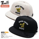 7union キャップ メンズ レディース 春夏秋冬用 ベージュ/黒 セブンユニオン 公式 帽子 cap 深め スナップバックキャップ おしゃれ カレッジロゴ モハメドアリ 蝶のように舞い蜂のように刺す b系 ヒップホップ ファッション ストリート系 IAXY-115