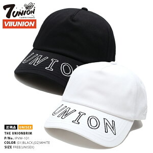 ラッパー輪入道着用 7union キャップ メンズ レディース 春夏秋冬用 黒/白 セブンユニオン 公式 帽子 cap ローキャップ 浅め ベースボールキャップ おしゃれ かっこいい ロゴ 刺繍 b系 ヒップホップ ファッション ストリート系 ハイ ブランド IPVW-101