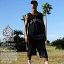 ACE FLAG 上下セット ノースリーブ タンクトップ ブランド ハーフパンツ 上下 メンズ 春夏用 黒/白 大きいサイズ エースフラッグ セットアップ b系...