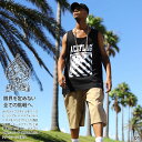 ACE FLAG 上下セット ノースリーブ タンクトップ チノパン ハーフパンツ メンズ 黒/白 大きいサイズ エースフラッグ セットアップ ペイズリー柄 バン...