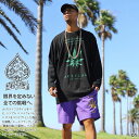 ACE FLAG 上下セット 長袖 ロンT ハーフパンツ メンズ 全6種 大きいサイズ エースフラッグ セットアップ おしゃれ ビッグシルエット 大麻 マリファ...