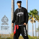 ACE FLAG 上下セット 長袖 スケボー メンズ 春秋冬用 黒/白 大きいサイズ エースフラッグ セットアップ トレーナー スウェット 上下 シンプル Co...