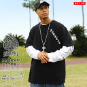 ACE FLAG セットアップ 重ね着 半袖 Tシャツ 長袖 ロンT ブランド コットン メンズ 黒 大きいサイズ エースフラッグ レイヤード 綿 オールド文字...