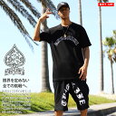 ACE FLAG 上下セット 半袖 ブランド Tシャツ ハーフパンツ メンズ 春夏用 黒 大きいサイズ エースフラッグ セットアップ 裏パイル かっこいい シン...