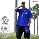 ACE FLAG 上下セット 半袖 ブランド Tシャツ ハーフパンツ メンズ 春夏用 全2色 大きいサイズ エースフラッグ セットアップ ゆったり エルエー T...