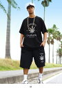 ACE FLAG 上下セット 半袖 ブランド Tシャツ ハーフパンツ メンズ 春夏用 全2色 大きいサイズ エースフラッグ セットアップ バッズ 大麻 マリファ...