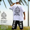 ACE FLAG 上下セット 半袖 ブランド Tシャツ ハーフパンツ メンズ 春夏用 全3色 大きいサイズ エースフラッグ セットアップ スペード ペイズリー柄...