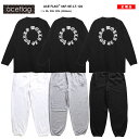 ACE FLAG 上下セット 長袖 ブランド メンズ 春秋冬用 全3色 大きいサイズ エースフラッグ セットアップ ロンT スウェットパンツ WORLD IS ...