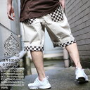 ACEFLAG ハーフパンツ チノパン メンズ レディース カーキ エースフラッグ ショートパンツ ゆったり 太め おしゃれ かわいい 切り替え ブロックチェッ...