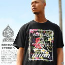 ACEFLAG Tシャツ 半袖 メンズ レディース 春夏用 白 黒 大きいサイズ ビッグシルエット おしゃれ エースフラッグ 花柄 b系 西海岸 ヒップホップ ストリート系 ハイ ブランド 服 AF-TS-TS-039