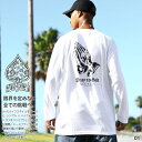 【50%OFF】ACEFLAG ロンT ストリート メンズ レディース 白 黒 大きいサイズ エースフラッグ Tシャツ 長袖 祈り手 プレイングハンズ 特大ロゴ b系 ヒップホップ ファッション ダンス ストリート系 ブランド 服 AF-TL-LT-012