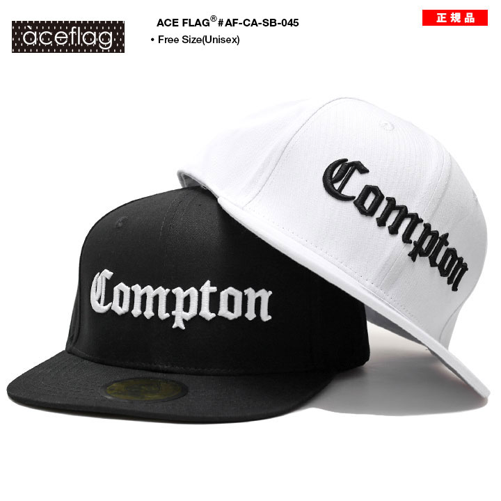 ACEFLAG キャップ メンズ レディース 春夏秋冬用 黒/白 エースフラッグ 帽子 cap 深め スナップバックキャップ Compton b系 ヒップホップ ファッション ダンス ストリート系 ブランド 新作 AF-CA-SB-045