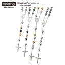 ACEFLAG ネックレス メンズ レディース 春夏秋冬用 ゴールド/シルバー 72cm エースフラッグ ロザリオ カットボールチェーン 聖母マリア キリスト ...
