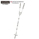 ACEFLAG ネックレス シルバー 64cm エースフラッグ ロザリオ カットボールチェーン 聖母マリア メダイ キリスト ジーザス 祈り 御守り おしゃれ ...