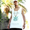ACEFLAG ノースリーブ メンズ 白 黒 大きいサイズ エースフラッグ バスケットシャツ バスケシャツ タンクトップ おしゃれ 大麻 マリファナ ヘンプ ロ...