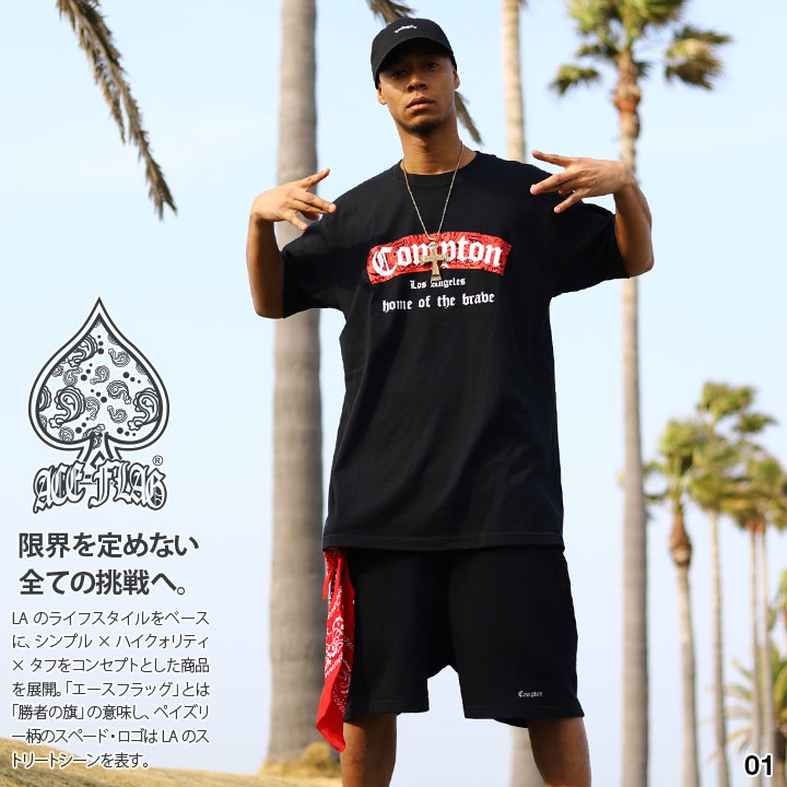 ACEFLAG 上下セット 半袖 ブランド Tシャツ ハーフ