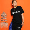 【50%OFF】ACEFLAG Tシャツ 半袖 レディース 白 黒 大きいサイズ ビッグシルエット エースフラッグ かわいい キュート Compton コンプトン ロゴ b系 ヒップホップ ファッション ダンス ストリート系 AF-TS-TS-029