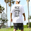 ACE FLAG 上下セット 半袖 ブランド Tシャツ ハーフパンツ メンズ 白/黒 大きいサイズ エースフラッグ セットアップ オールドイングリッシュ LA ペイズリー柄 b系 ヒップホップ ファッション AF-SE-TS-040