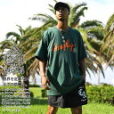 ACE FLAG 上下セット 半袖 ブランド Tシャツ ハーフパンツ 上下 メンズ 春夏用 深緑 ゆったり 大きいサイズ エースフラッグ セットアップ ビッグシ...