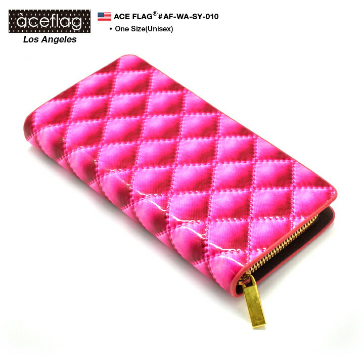 Ĺ b ҥåץۥå ȥ꡼ȷ եå  ǥ  줢 ACEFLAG եå PINKISH QUILTING WALLET 󥻥ƥå쥶 å ԥ F AF-WA-SY-010