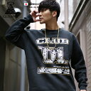 b系 ヒップホップ ストリート系 ファッション 服 メンズ レディース スウェット CN-TL-SW-001 クラブノイズ CLUB NO1Z CLUBNO1Z 長袖 トレーナー ビッグシルエット 裏起毛 金箔 ナンバー 薔薇 総柄 大きいサイズ