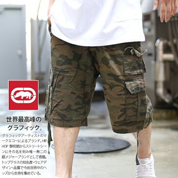 b系 ヒップホップ ストリート系 ファッション 服 メンズ レディース ショーツ 【EF-S55-8P】≪RIPSTOP CARGO≫ ECKO UNLTD エコー ハーフパンツ ショートパンツ カーゴパンツ 迷彩 36 38 40 42 インチ 大きいサイズ 緑 正規品 02P03Dec16【楽ギフ_包装】