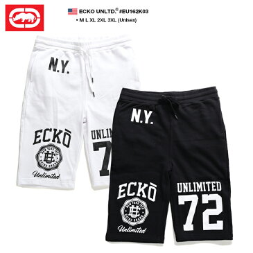 b系 ヒップホップ ストリート系 ファッション メンズ レディース ショーツ 【EU162K03】 エコーアンリミテッド ECKO UNLTD スウェット ナンバー 半ズボン ハーフパンツ ショートパンツ ショーパン L XL 2XL 3XL 大きいサイズ 正規品 02P03Dec16 ギフト