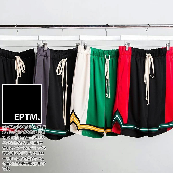 EPTM ハーフパンツ バスパン メンズ レディース 春夏用 全5色 大きいサイズ エピトミ ジャージ パンツ トラックパン…