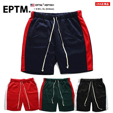 エピトミ EPTM ハーフパンツ ジャージ バスパン バスケットボールパンツ ショートパンツ ラインパンツ ショーツ 半ズボン イージーパンツ 吸水速乾 メンズ 紺赤 赤白 緑赤 黒白 S M L XL 2L LL 大きいサイズ b系 ヒップホップ ストリート系 ファッション ブランド EP7851