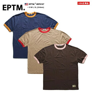 EPTM Tシャツ 半袖 メンズ レディース 春夏用 全3色 大きいサイズ ビッグシルエット エピトミ おしゃれ かっこいい シンプル 無地 切替 バイカラー カラーリブ アメカジ LA セレブ ヒップホップ ストリート系 ブランド ハイ 服【セール】EP8197