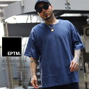 EPTM Tシャツ 半袖 メンズ レディース 春夏用 紺/赤 大きいサイズ ビッグシルエット エピトミ おしゃれ シンプル 無地 ミニマル オーバーサイズ ドロップショルダー アメカジ LA セレブ ストリート系 ハイ 服EP8295