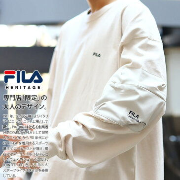 FILA heritage × Major Force ロンT メンズ レディース 春秋冬用 全2色 大きいサイズ ビッグシルエット フィラ ヘリテージ メジャーフォース 限定コラボ Tシャツ 長袖 おしゃれ かっこいい スポーツ ヒップホップ ストリート系 ハイ ブランド 服 2021年 春新作 FS3020