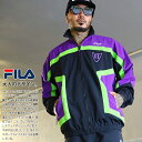 FILA × 新世紀エヴァンゲリオン アウター 長袖 ウインドブレーカー ブルゾン メンズ 春秋冬用 黒 大きいサイズ 限定 コラボ 公式 フィラ ナイロンジャケット 新劇場版シリーズ EVA エヴァンゲリオン初号機 紫 黄緑 スポーツ ストリート系 ブランド 2025秋冬 新作 25SPU8000