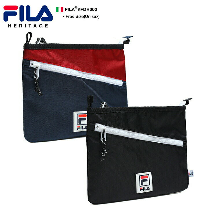 FILA heritage バッグ メンズ レディース 春夏秋冬用 紺/黒 フィラ ヘリテージ BAG サコッシュ ショルダーバッグ バッグインバッグ 小さめ ワンショルダー サイクリング おしゃれ かっこいい サイクリング ヒップホップ スポーツ ストリート系 ブランド FDH002